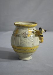 Vintage Folk Art Pottery Earthenware Pot