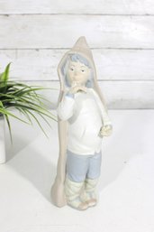 Lladro #4896 Boy With Snails Figurine  Matte Finish  Retired Vintage  9'