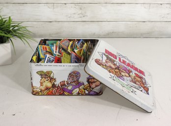 Large Lot Of Vintage & Modern Baseball Trading Cards  Mixed Players, Teams & Brands  In Storage Tin