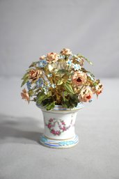 1978 Jane Hutcheson Fleurs Des Sicles Enamel Jeweled Bouquet Porcelain Vase