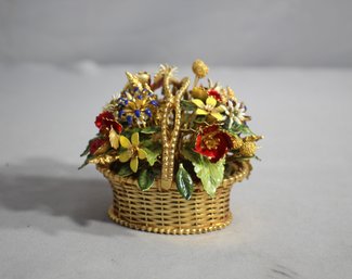'Bouquet Of Splendor' - Jane Hutchenson Enamel Flower Basket