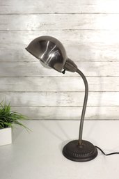 Vintage Industrial Gooseneck Desk Lamp  Metal Adjustable Work Light  20'H