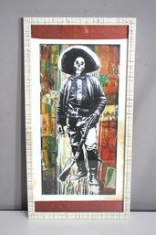 'Recordamos A Los Muertos'  Framed Mixed-Media Artwork (21' X 11')