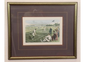 Vintage Color Print - 'Tennis Matches At Harbor Side'