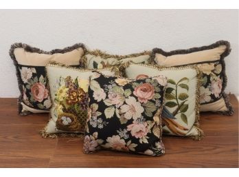 Six Fluffy, Floral, And Fringey Throw Pillows