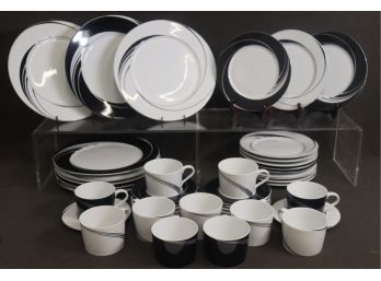 Jack Prince's Black Pearl Porcelain Servware From Jewels Line Of Block Spal Portugal