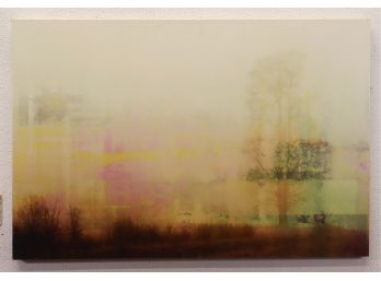 Phantom Landscape Over Color Field - Large Graphic Decorative Wall Art, Gallery Wrap