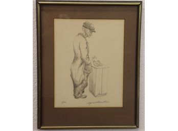 'the Banana Seller' By Seymour Rosenthal - Limited Edition Black & White Lithograph #7/100, Signed
