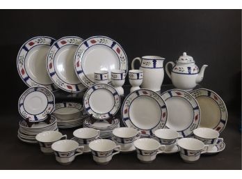 Voluminous Lot Of Adams Real English Ironstone 'Lancaster' Hand Painted Dinnerware