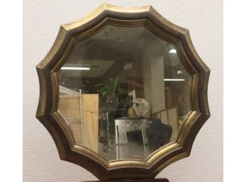 Scalloped Sunburst Circular Frame &  Mirror - Gilywood Style - 28' Round