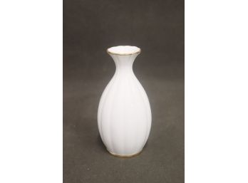 Fluted Gold Rimmed Bud Vase -Art De La Table- Christian Dior