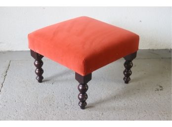 Square Footstool With Graduated Turned Spool Legs