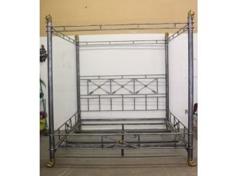 The 'Wimoweh Lion Sleeps Tonight' King Size Metal Canopy Fortress Bed