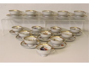 GROUP LOT OF BAVRIAN CUPS AND SAUCERS