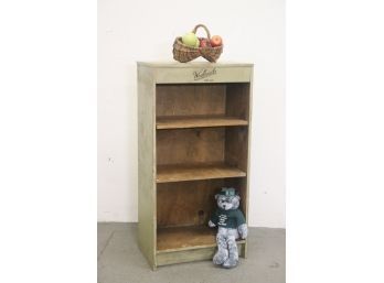 Wooden Woolrich-branded Open Shelving Unit - Pastel Pea Green Staining