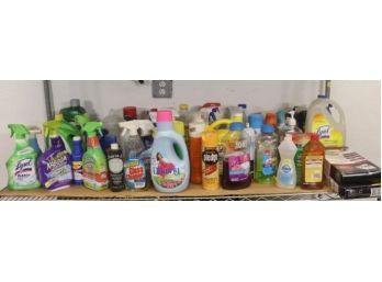 Group Lot Of Partial/Used Cleaning Products And Polishing Notions