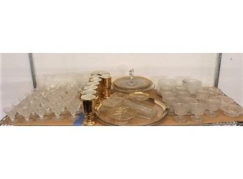 Group Lot Of Glassware #1: Petit Fours & Pudding, Cappuccino & Chocolate Mousse - Dessert Serviceware