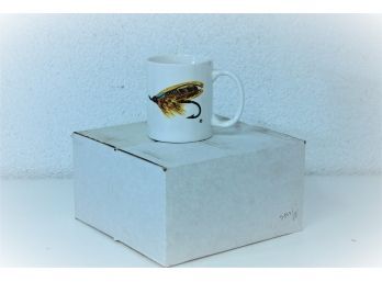 Set Of Four Fly Fishing Tied Fly Mugs By Winnie Staniford Designs