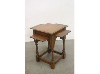 Super-Secret Sectioned Sliding Shelf Square Table