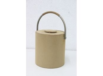 Vintage Ice Bucket With Lid And Ice Tongs