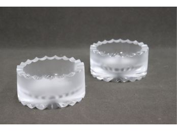 Two Crown Top Frosted Glass Wine Bottle Coaters By Claus Josef Riedel