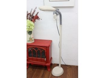 1 Of 4 - White Verilux Natural Spectrum Gooseneck Floor Lamp