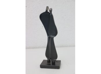 'Quiet Encounter' 10 Inch Steel Sculpture By Kramer, 2002 #552