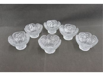 6 Vintage 'Cow Parsley' Bowls, Designed By Pertti Kallioinen For Lasisepat Mantsala - Finland