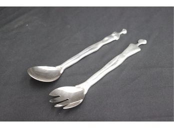 Carrol Boyes African Energy Salad Serve Set - Lead Free Pewter