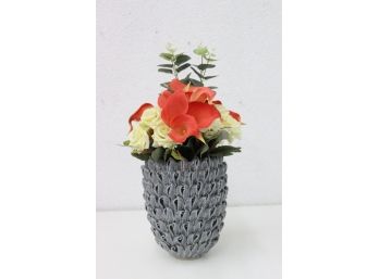 Arty Brand Grey 7' X 5.75' Vase, Made In China - Chip On The Top Rim, Please See Photos