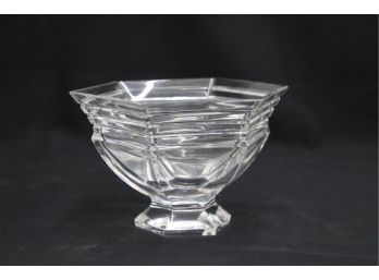 Waterford Crystal Tiered And Footed Hexagon Compote