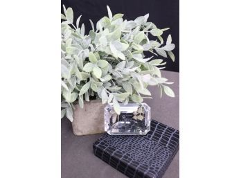 Tiffany & Co Crystal Baguette Paper Weight - Chase Bank Decade Of Service Commemorative