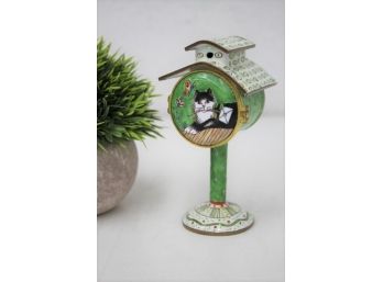 Cute Vintage Cat Mailbox Stamp Holder