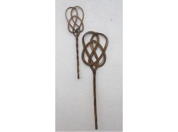 Two Vintage Rattan Rug Beaters