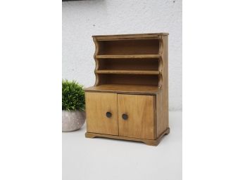 Vintage Miniature Wooden Dollhouse Kitchen Dining Hutch