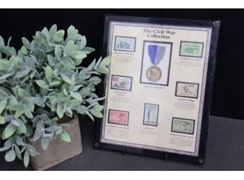 Reproduction Of US Army Civil War Medal And Battle Stamps Archive Collection