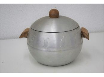 1 Of 3 MCM Penguin Cold/Hot Server Bucket By West Bend Aluminum, Polished Finish