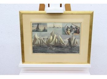 The Annual Cruise Of The New York Yacht Club Print