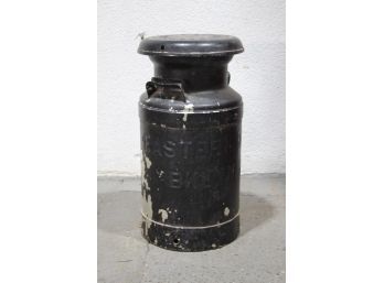 Vintage Black Metal Eastern Farms Brooklyn Milk Cane