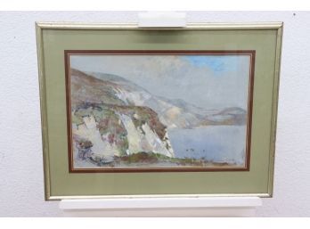 Framed Original Pastel On Paper, Leslie F. Belton '72, Signed And Dated LR