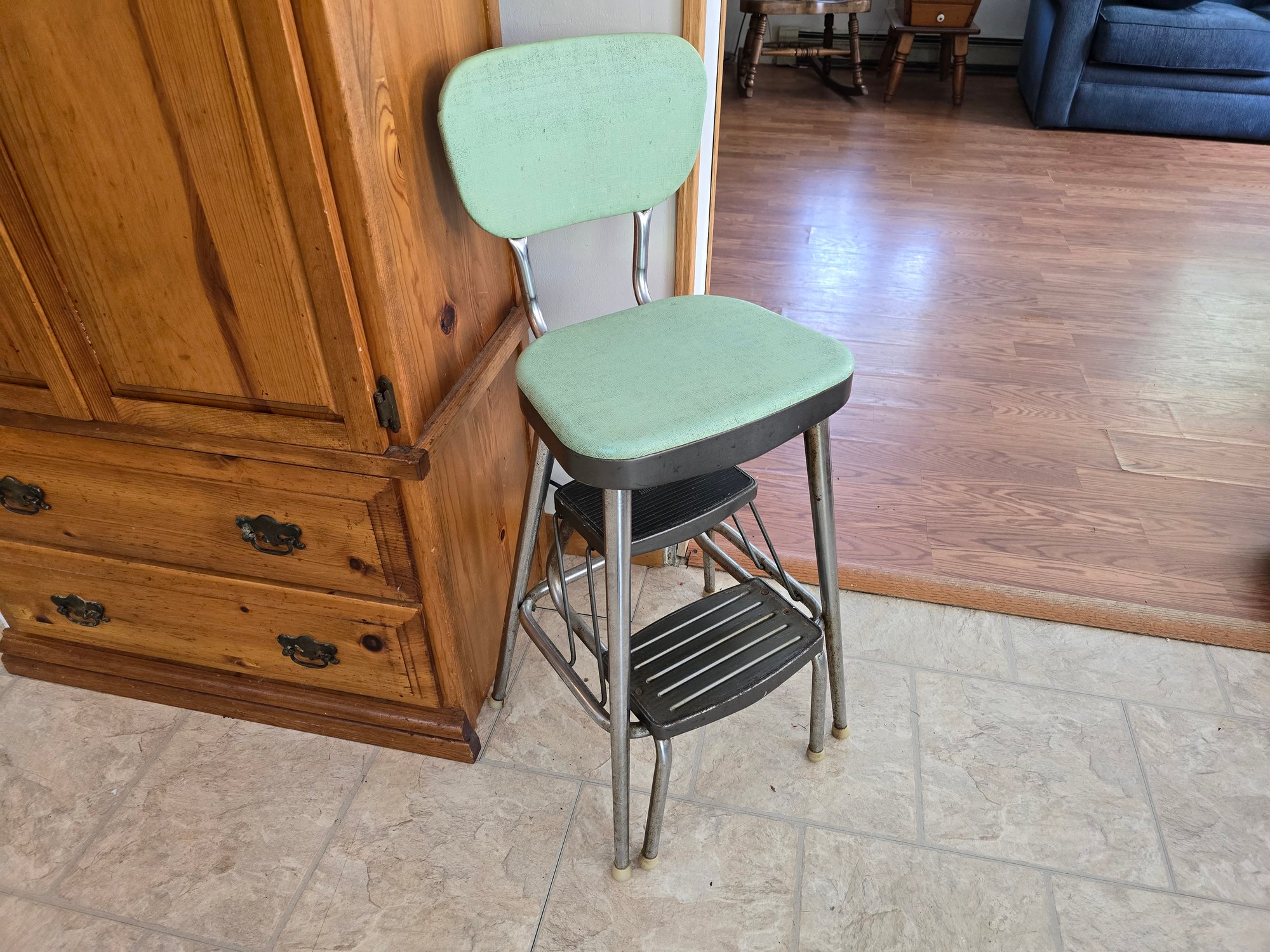 Ames Maid Vintage Mid-century Retro MCM 1950s Step Stool Chair