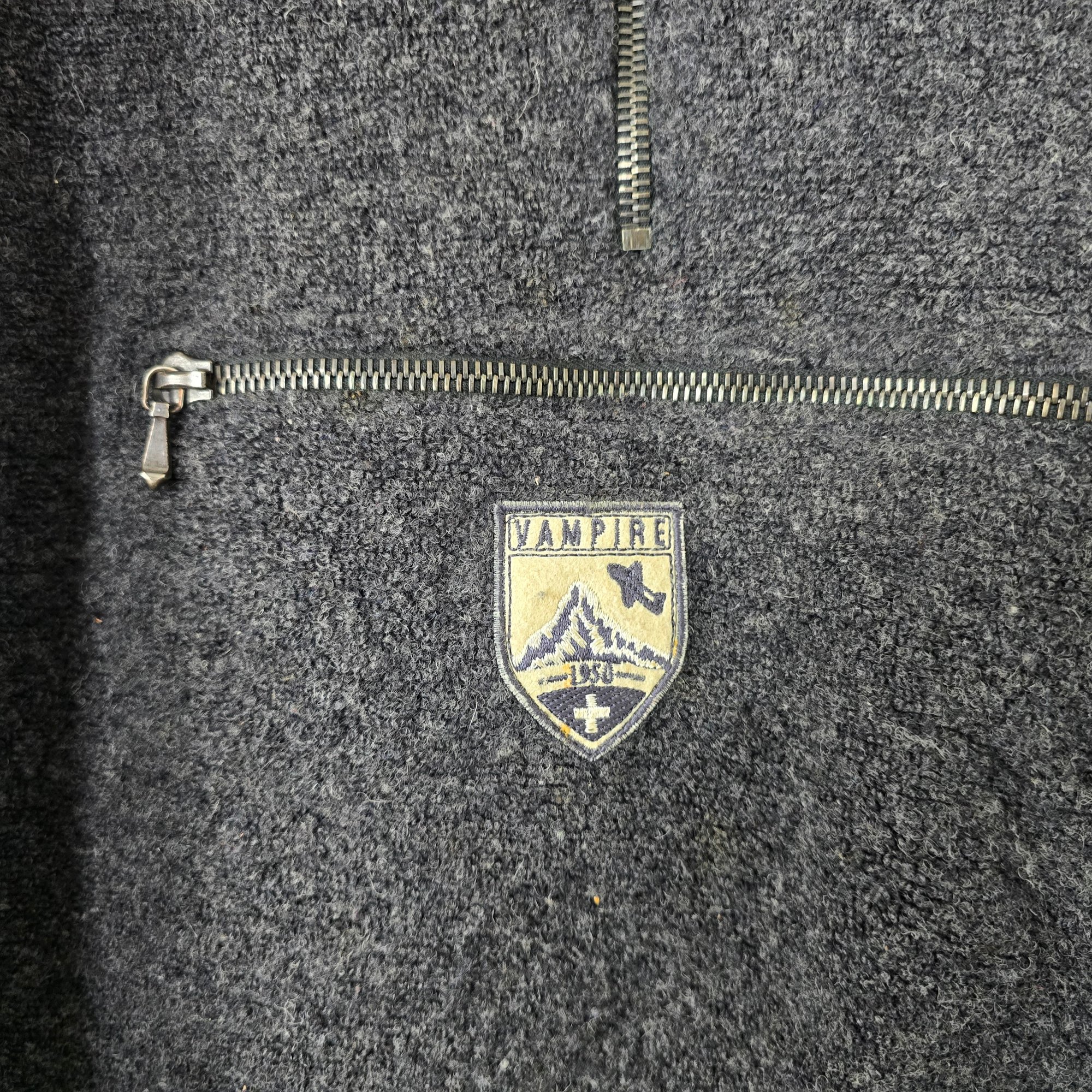 Vampire 1950 Winter Half Zip Jacket, Made In Italy #7331 