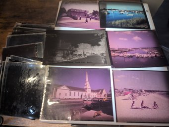 125 Medium Format Photographic Slides - Massachusetts? People, Antique Cars And More