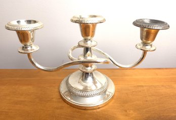 E.p. Zinc Silver Plated Candelabra - Made In England, 11'