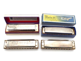 Vintage Hohner Harmonicas - Marine Band & The American Ace, C. ~1950s-1960s