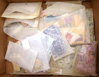 Mystery Stamp Box Lot Full Of Misc. World Postage Stamps