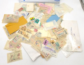 Misc. Vintage Postage Stamp Lot - Unsorted World Stamps Of Various Ages