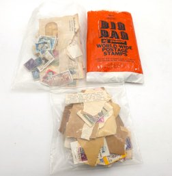 Three Bags Full Of Misc. Postage Stamps - Unsorted
