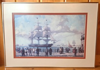Gordon Grant 'A Black Baller Passing The Battery 1829' Framed Litho Print, 1949