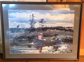 Winslow Homer 'The Blue Boat' Print, Museum Of Fine Arts, Boston - Framed In 1984